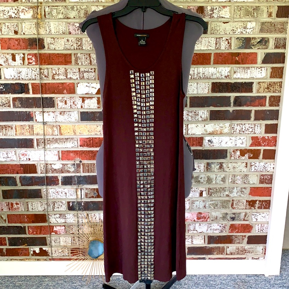 BCBGMAXAZRIA Sexy Jeweled Tank Dress